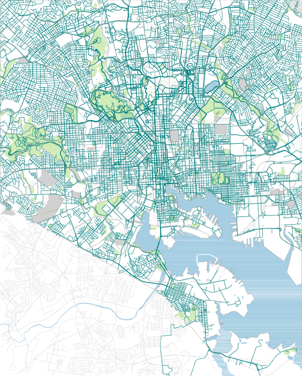 Biked streets as of Dec. 21, 2023.